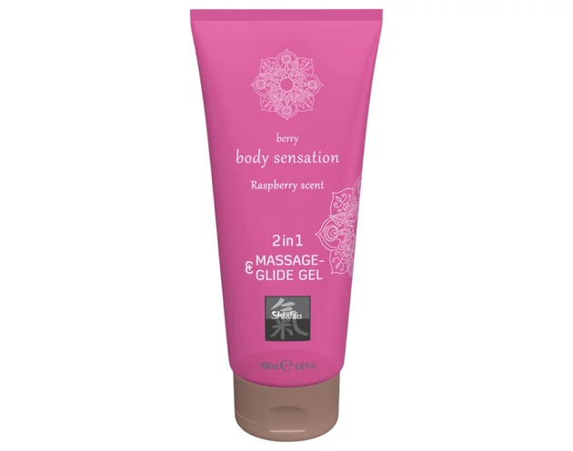 Shiatsu 2in1 Rashberry scent - masszázs síkosító - málna (200ml)