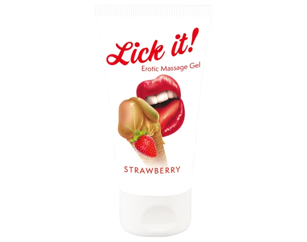 Lick it! - 2in1 ehető síkosító - eper (50ml)