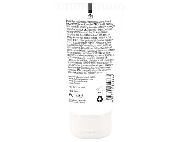 Lick it! - 2in1 ehető síkosító - pezsgő-eper (50ml)