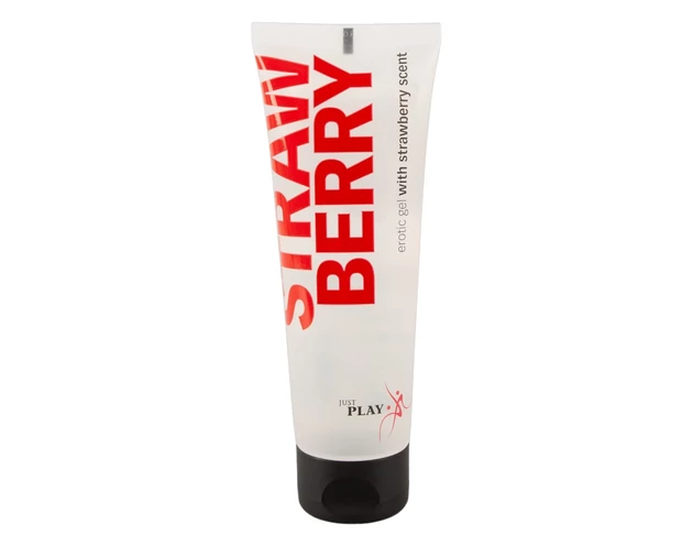 Just Play - vízbázisú, vegán síkosító - eper (80ml)