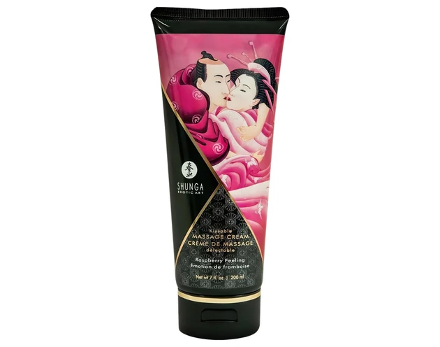 Shunga - masszázs krém - málna (200ml)