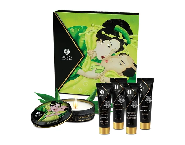 SHUNGA Geisha - síkosító, masszázsolaj és gyertya szett (5) -