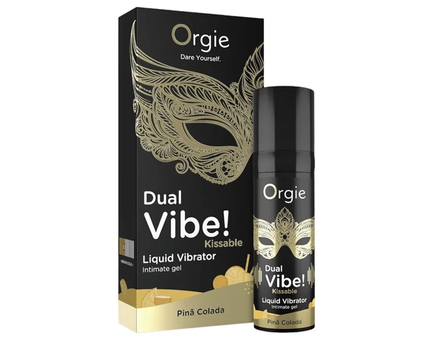 Orgie Dual Vibe! - folyékony vibrátor - Pinã Colada (15ml)