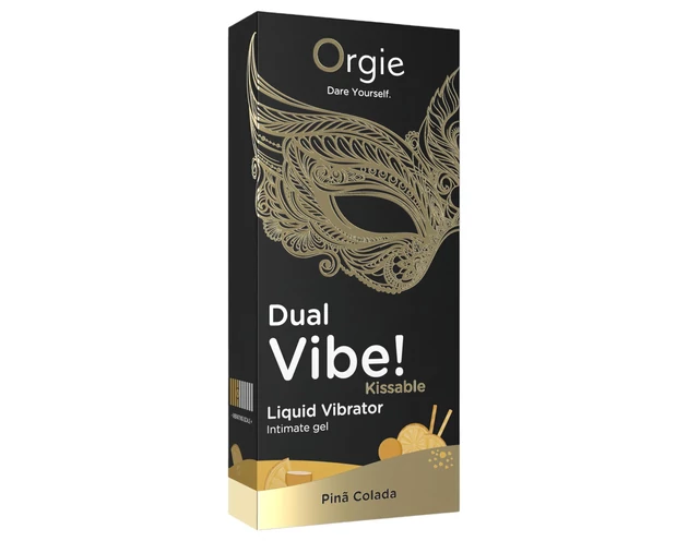 Orgie Dual Vibe! - folyékony vibrátor - Pinã Colada (15ml)