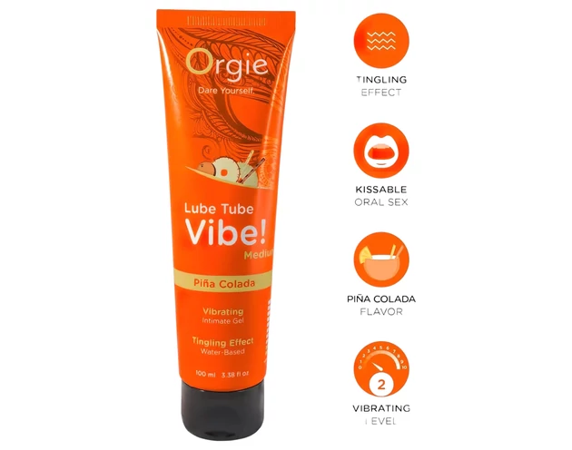 Orgie Lube Tube - bizsergető intim gél - Pina Colada (100ml)