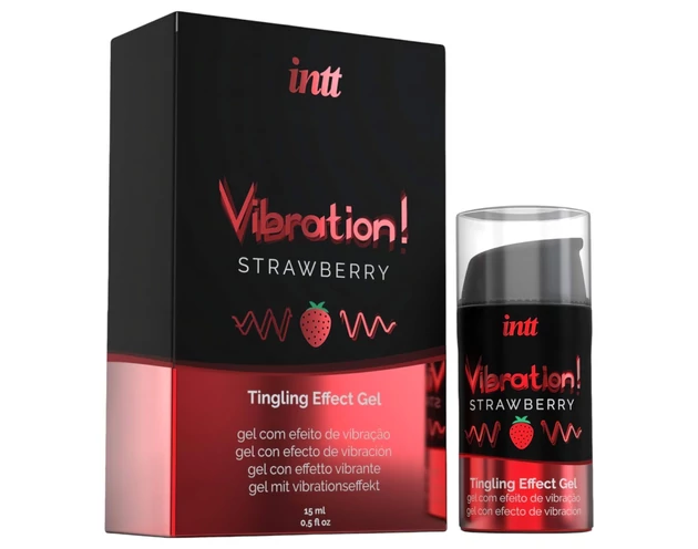 Intt Vibration! - folyékony vibrátor - eper (15ml)