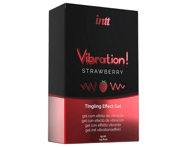 Intt Vibration! - folyékony vibrátor - eper (15ml)
