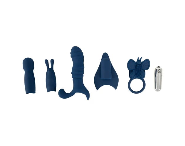 Magic Shiver - vibrátor készlet (kék)