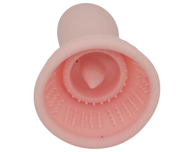 Lonely - akkus, vízálló szívó-nyaló mell vibrátor (pink)