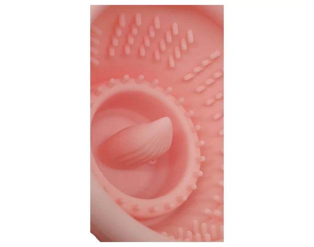 Lonely - akkus, vízálló szívó-nyaló mell vibrátor (pink)