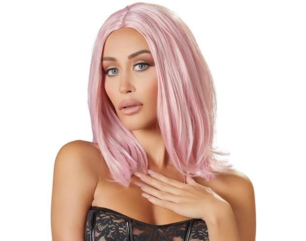 Cottelli - Félhosszú bob paróka (rózsaszín)