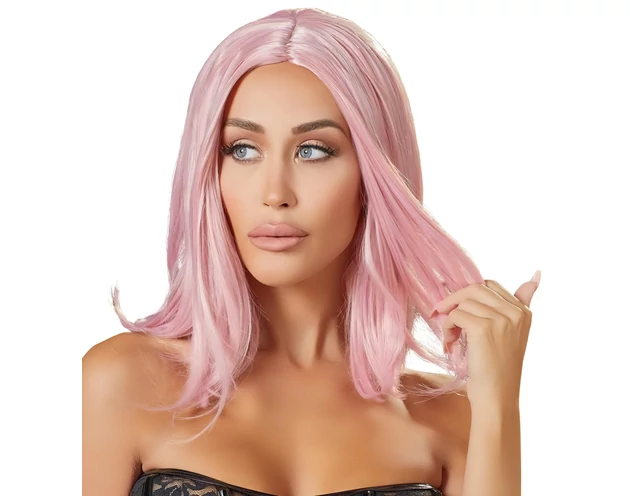 Cottelli - Félhosszú bob paróka (rózsaszín)