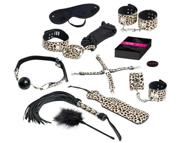 Master & Slave - Kötözős játék szett (barna-fekete)