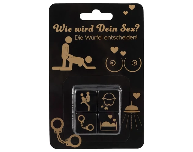 Szex dobókocka szett - fekete (4db)