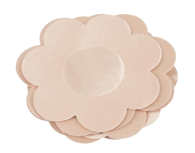 Cottelli Nipple Cover - virág mellbimbó tapasz - natúr (12db)