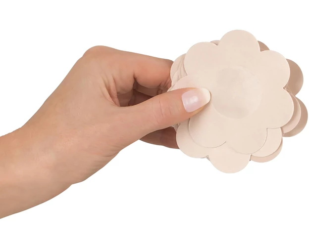 Cottelli Nipple Cover - virág mellbimbó tapasz - natúr (12db)