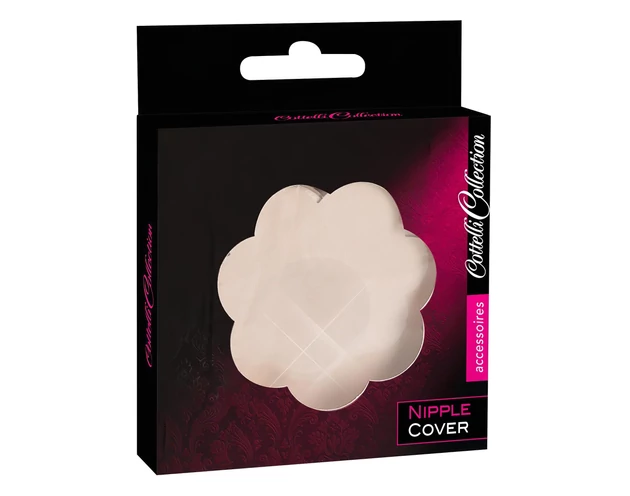 Cottelli Nipple Cover - virág mellbimbó tapasz - natúr (12db)