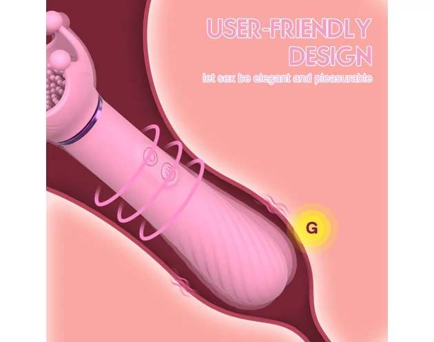 Sunfo - mellbimbó és G-pont vibrátor (pink)