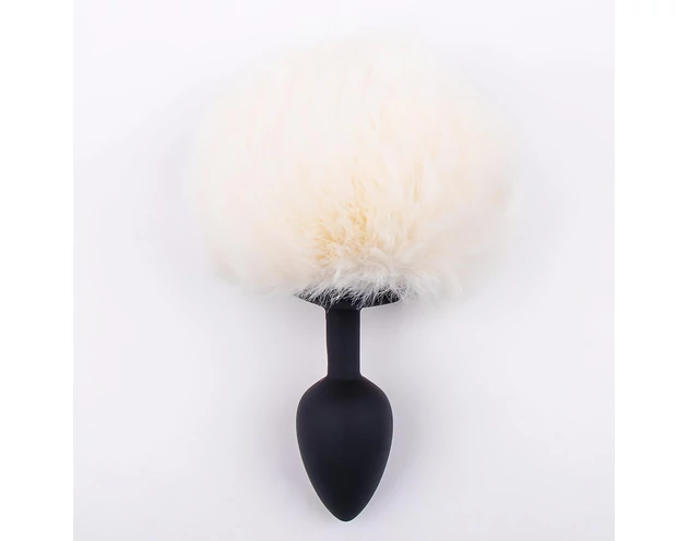 Sunfo - anál plug nyuszifarokkal (fekete-fehér)