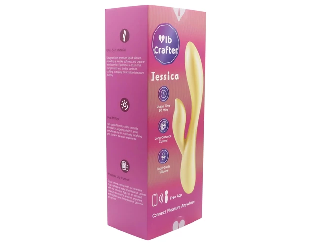 LP Jessica - okos, csiklókaros vibrátor (pasztell sárga)