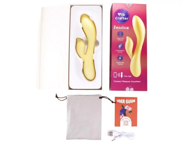 LP Jessica - okos, csiklókaros vibrátor (sárga)