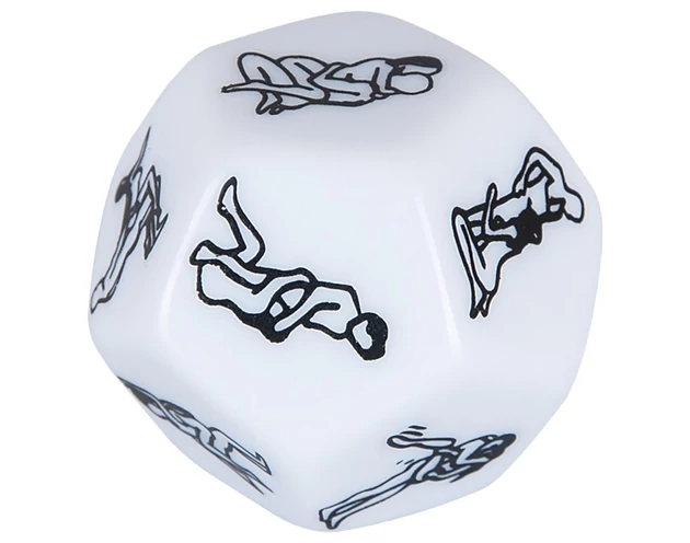 12 oldalú szex dobókocka - fehér