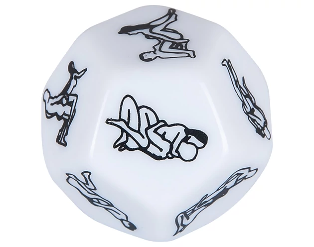 12 oldalú szex dobókocka - fehér