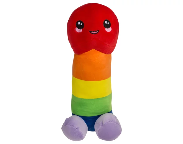 Plüss fütyi - 30 cm (szivárvány)