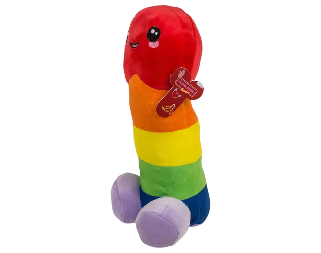 Plüss fütyi - 30 cm (szivárvány)