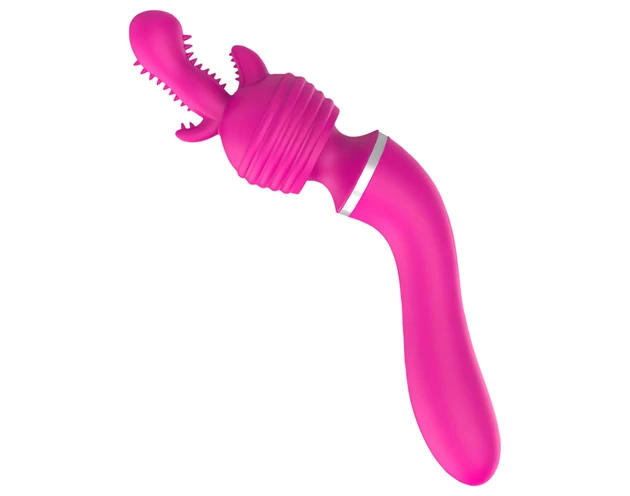 Lonely 2in1 – masszírozó és G-pont vibrátor 3 feltéttel (pink)