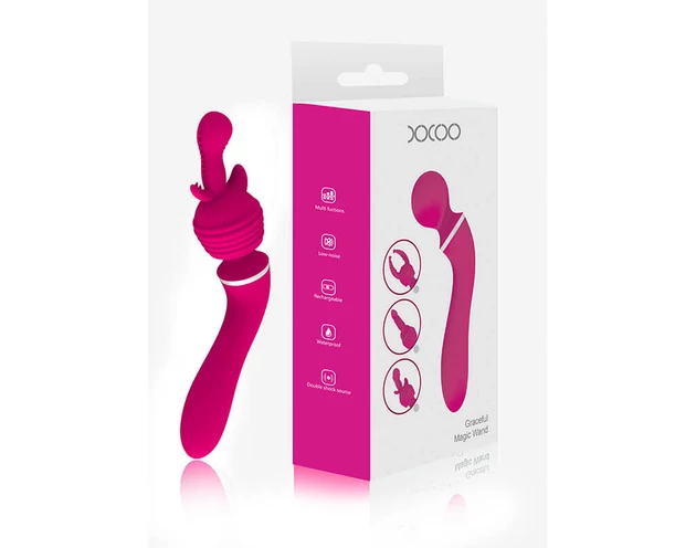 Lonely 2in1 – masszírozó és G-pont vibrátor 3 feltéttel (pink)