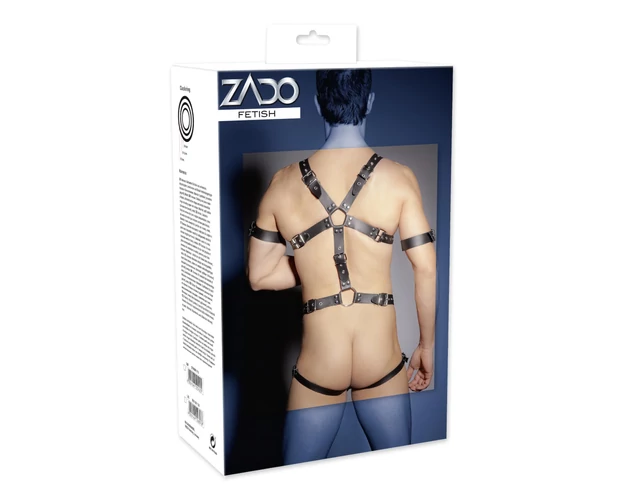 ZADO - pántos, bőr testhám body - férfiaknak