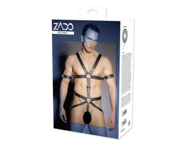 ZADO - pántos, bőr testhám body - férfiaknak