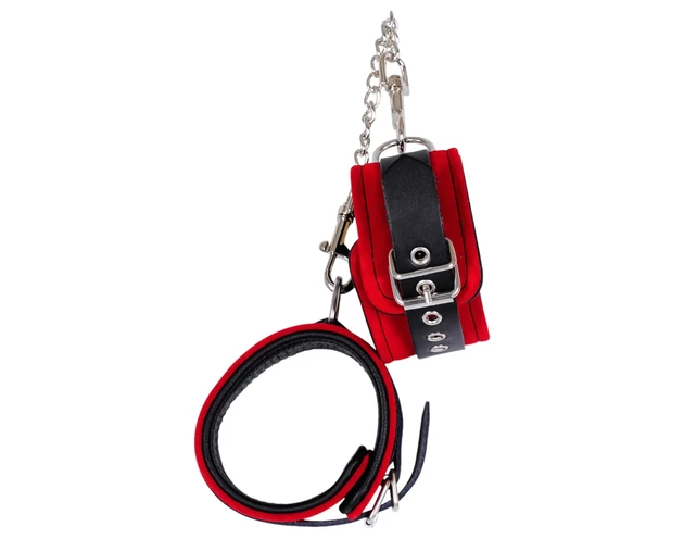 ZADO - bőr bokabilincs (piros)