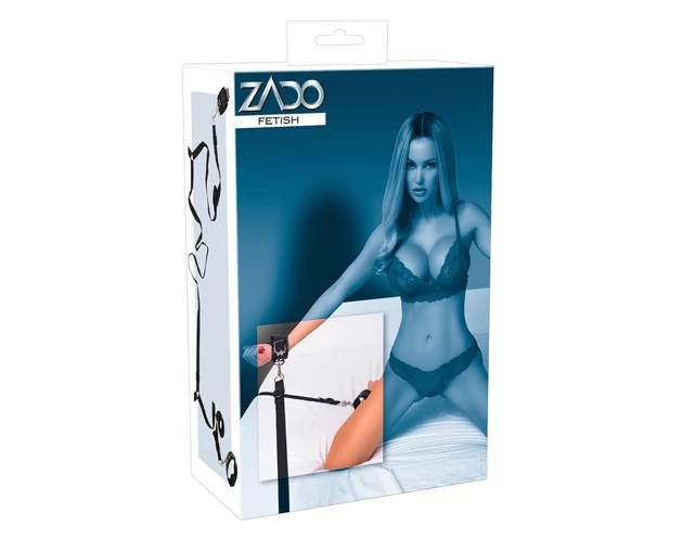 ZADO - bőr ágyhoz kötöző szett (fekete)