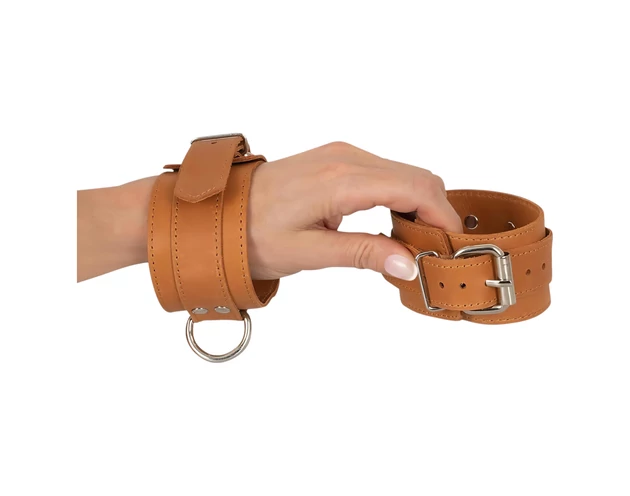 ZADO - bőr csukló bilincs (barna)