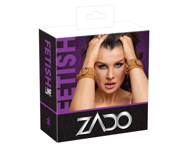 ZADO - bőr csukló bilincs (barna)