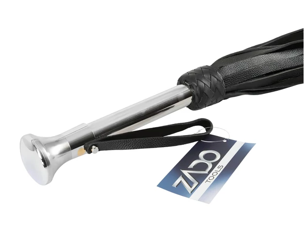 ZADO - hosszú, extra erős bőr korbács (fekete)