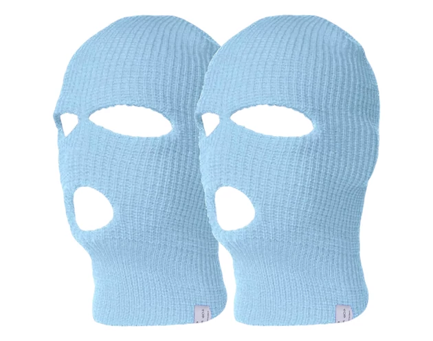 Balaclava - kötött szopó maszk 3 nyílással (kék)