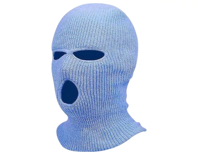 Balaclava - kötött szopó maszk 3 nyílással (kék)