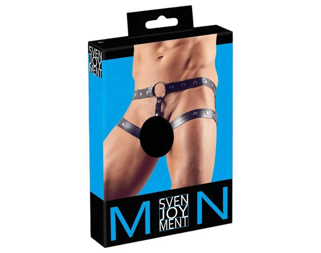 Svenjoyment - hám péniszgyűrűvel (fekete) - M/L