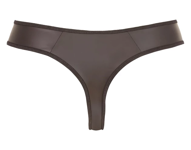 Svenjoyment - fényes férfi tanga strasszos cipzárral (fekete)