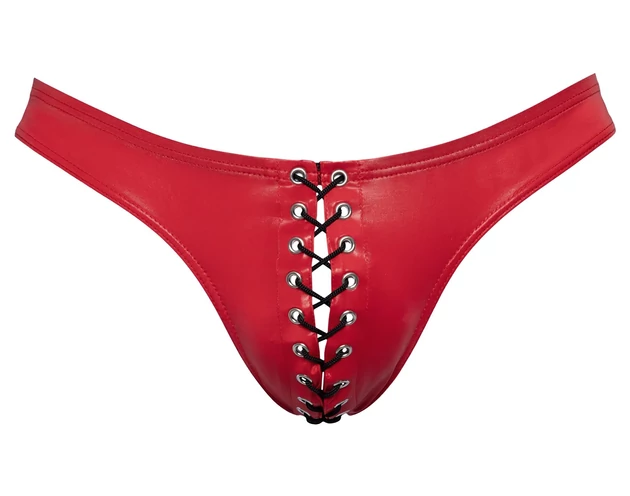 Svenjoyment - fekete fűzős férfi alsó (piros)