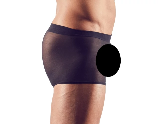 Svenjoyment - átlátszó boxer szett - fekete (2 részes) S-L