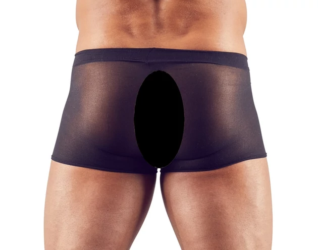 Svenjoyment - átlátszó boxer szett - fekete (2 részes) S-L