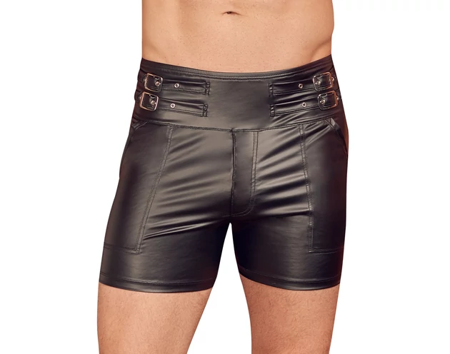NEK - hosszított, fém csatos férfi short (fekete)
