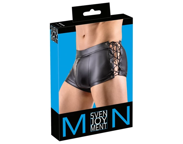 Svenjoyment - oldalt fűzős matt boxer (fekete)