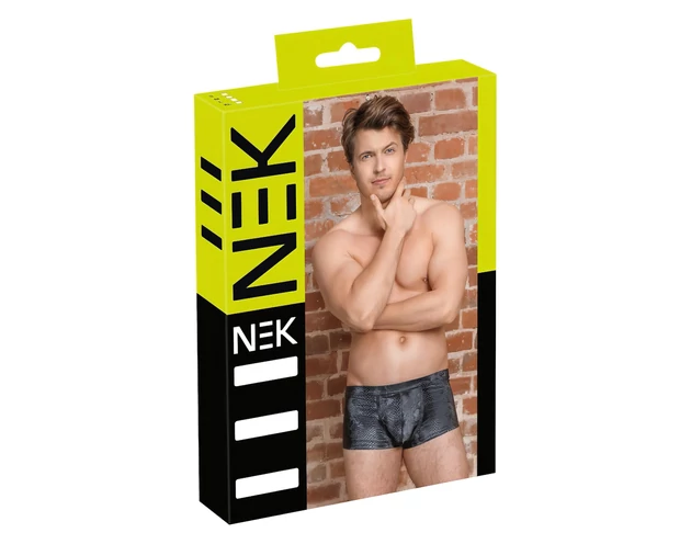NEK - kígyóbőr mintás boxer (fekete)