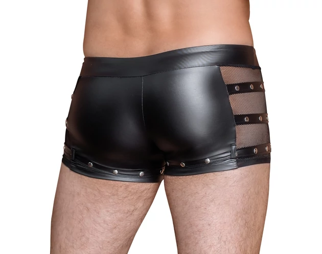 NEK - szegecses, cipzáras boxer (fekete)