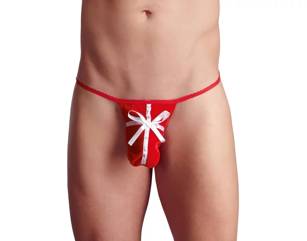 Ajándék tanga férfiaknak - piros (S-L)